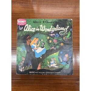 Walt Disney Alice in Wonderland 7" Record DBR-30 Soundtrack Children's 33 RPM